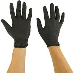 Diva Nitrile Gloves Black Large 100 Pc Box